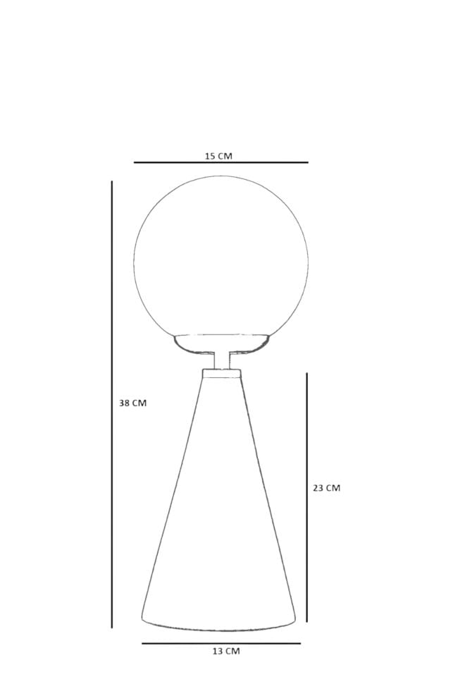 JUNO NATUREL BEYAZ CAMLI MASA LAMBASI