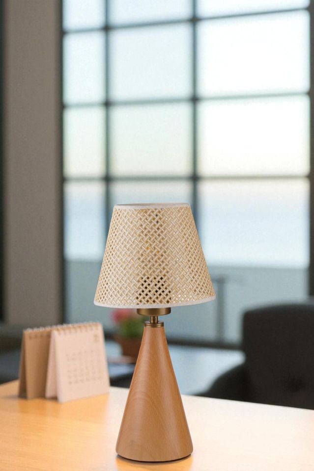 JUNO NATUREL PETEK ABAJURLU MASA LAMBASI