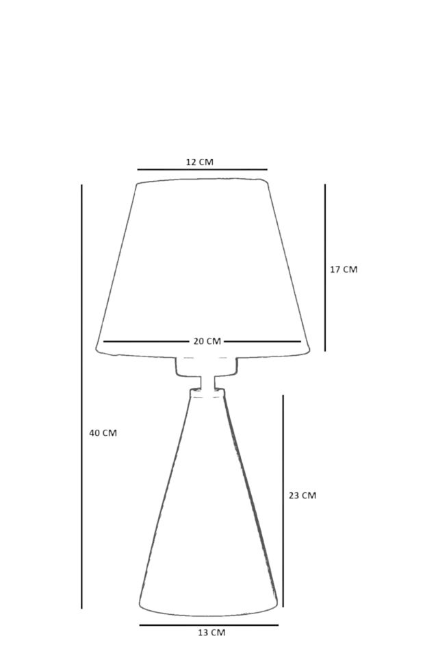 JUNO NATUREL PETEK ABAJURLU MASA LAMBASI