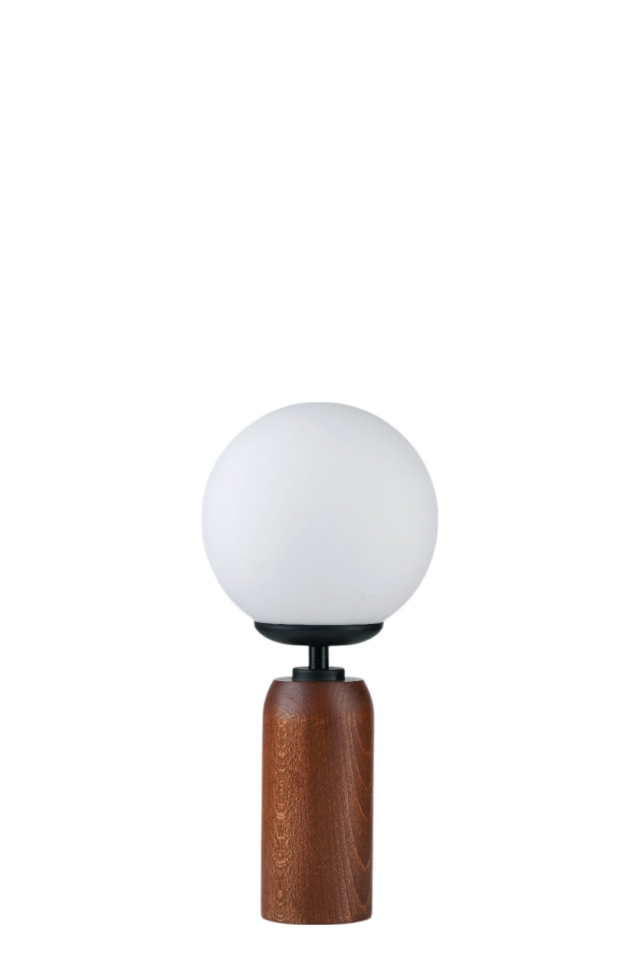 LOLE CEVİZ BEYAZ CAMLI MASA LAMBASI