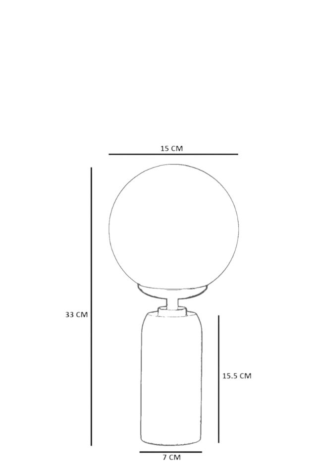 LOLE CEVİZ BAL CAMLI MASA LAMBASI