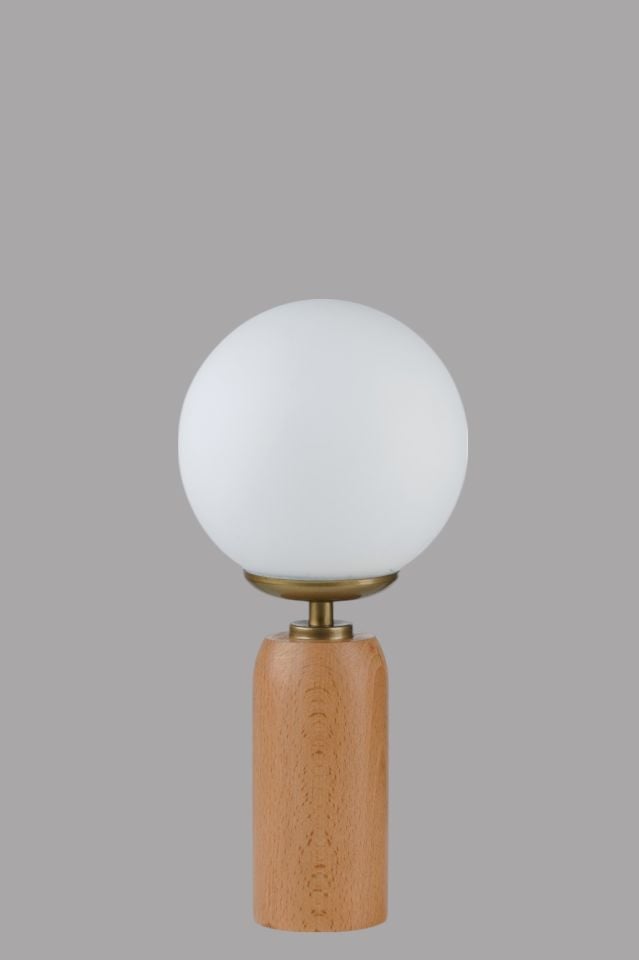 LOLE NATUREL BEYAZ CAMLI MASA LAMBASI