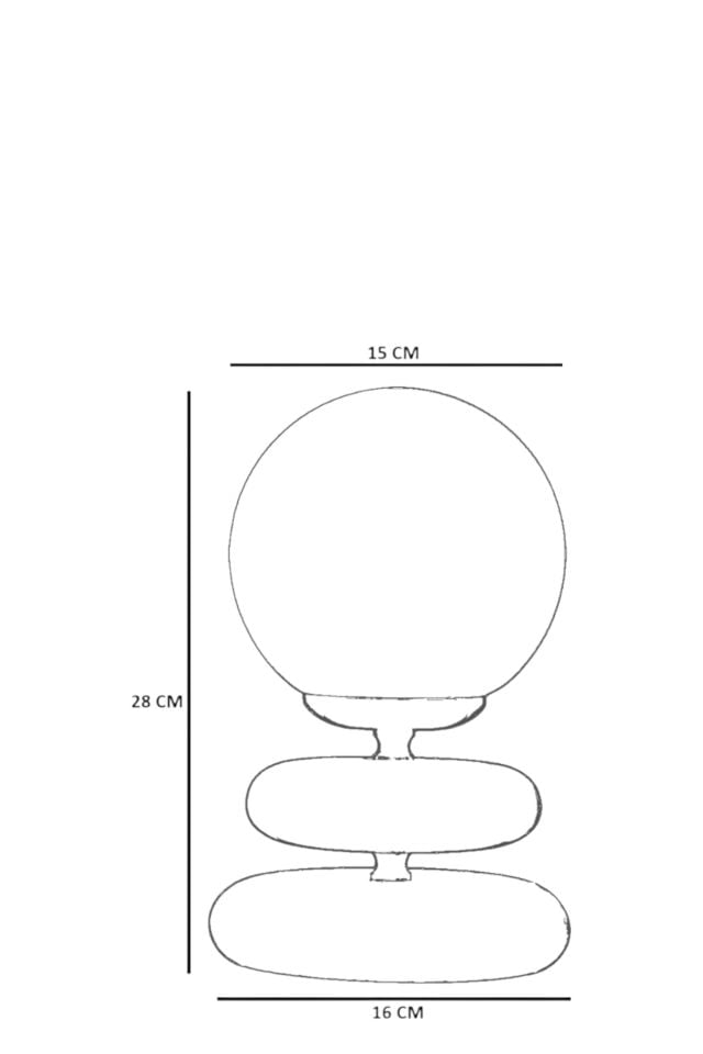 MARS CEVİZ BAL CAMLI MASA LAMBASI