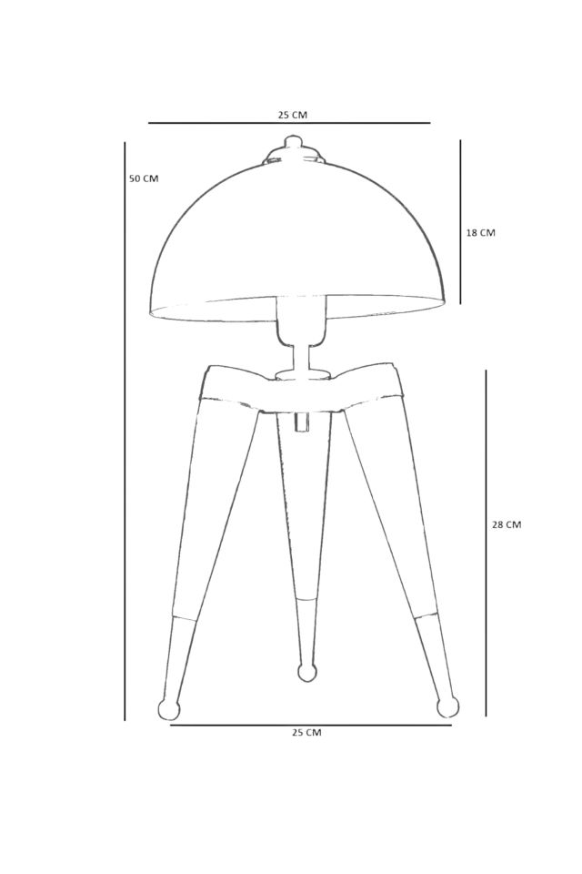 STİL CEVİZ SİYAH RETRO BAŞLIKLI MASA LAMBASI