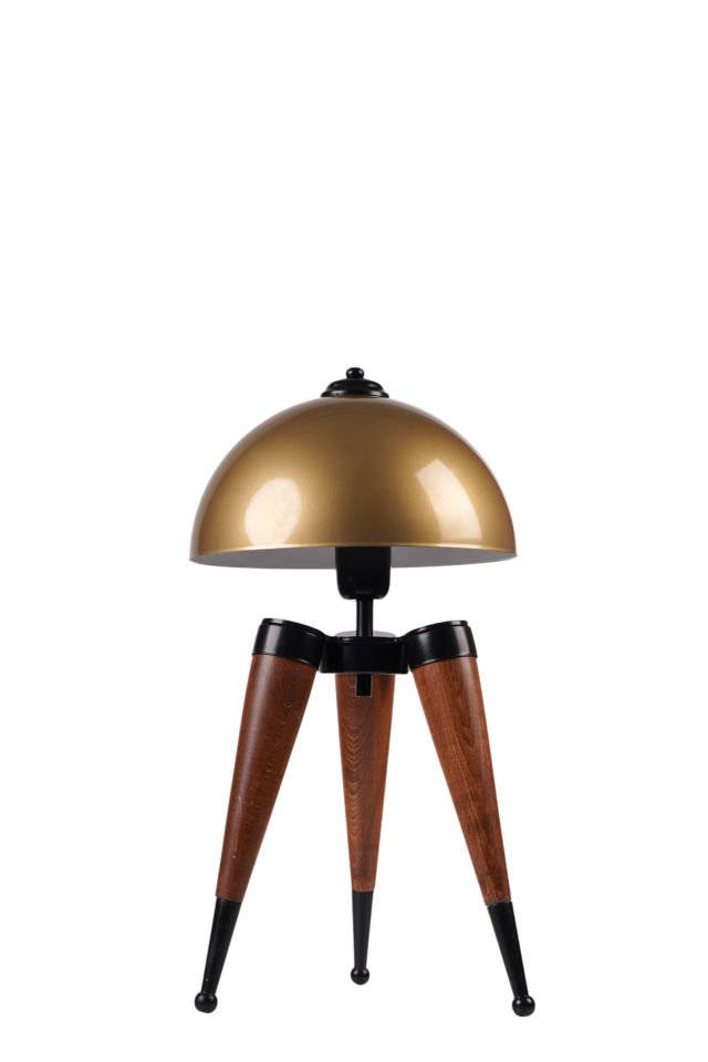 STİL CEVİZ ESKİTME RETRO BAŞLIKLI MASA LAMBASI