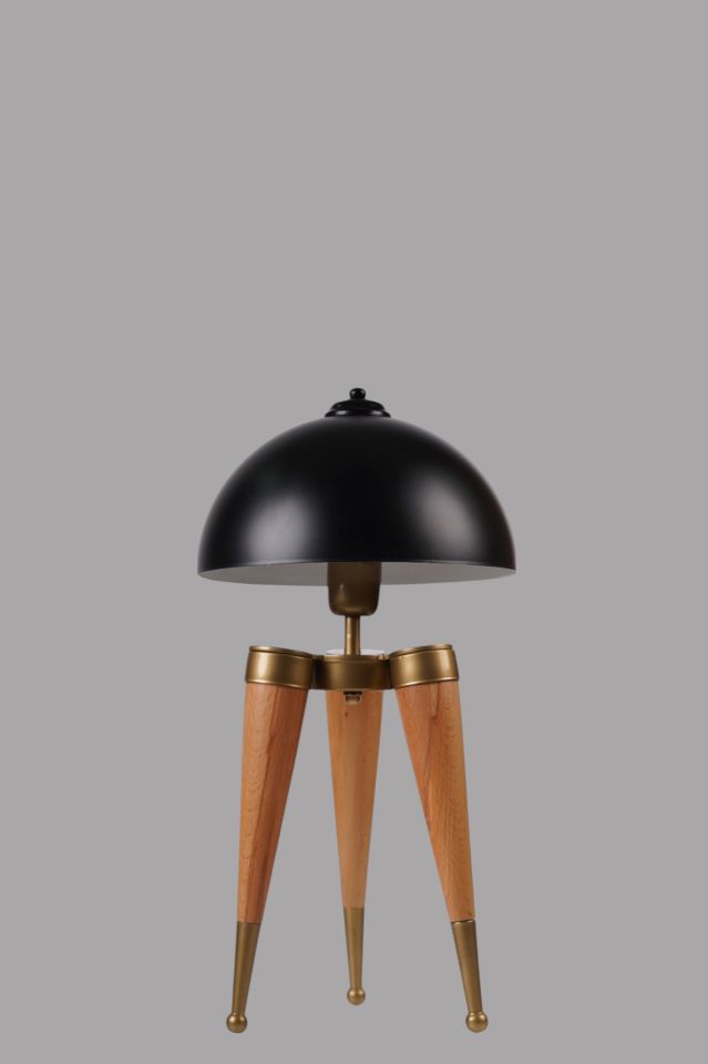 STİL NATUREL SİYAH RETRO BAŞLIKLI MASA LAMBASI