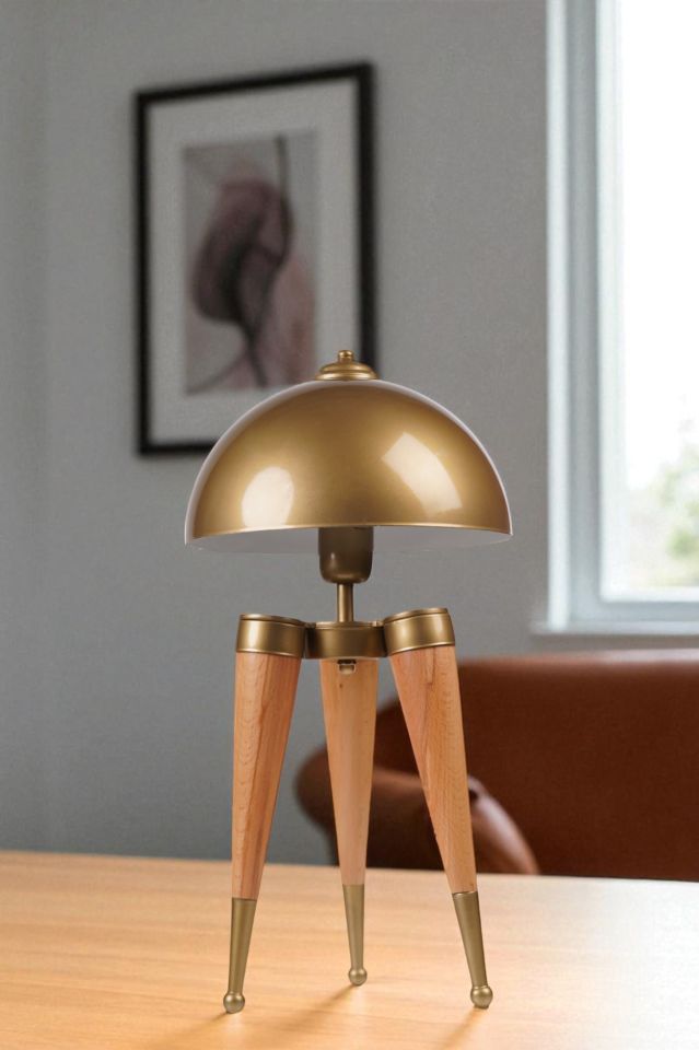 STİL NATUREL ESKİTME RETRO BAŞLIKLI MASA LAMBASI