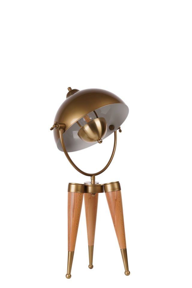 YENİ STİL NATUREL ESKİTME RETRO BAŞLIKLI MASA LAMBASI