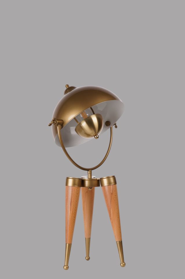 YENİ STİL NATUREL ESKİTME RETRO BAŞLIKLI MASA LAMBASI