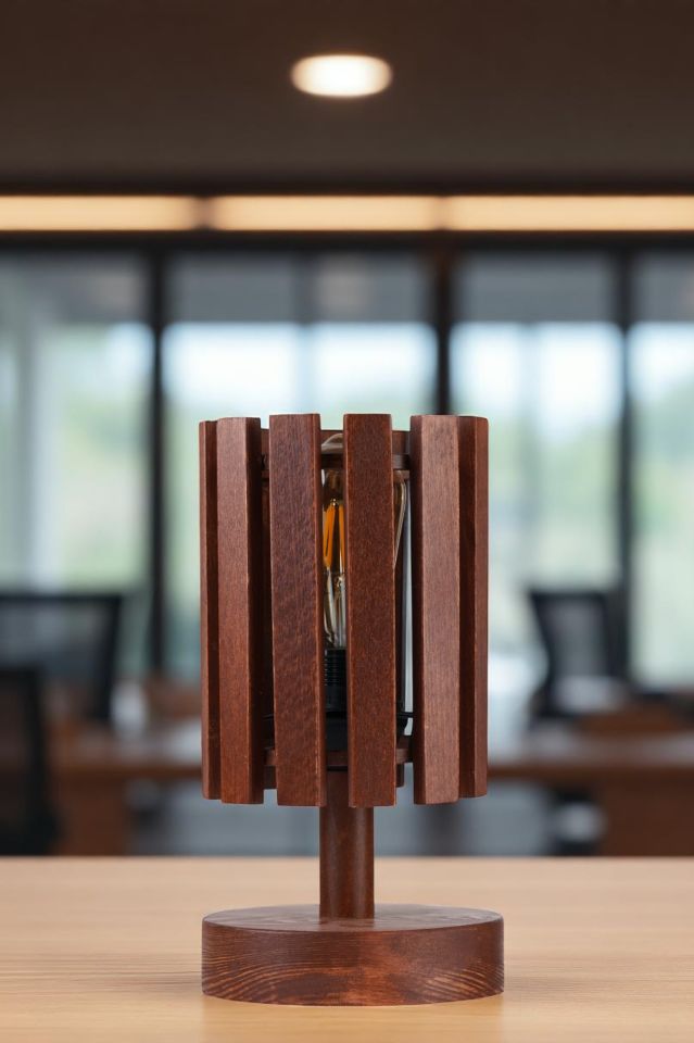 KASNAK CEVİZ MASA LAMBASI