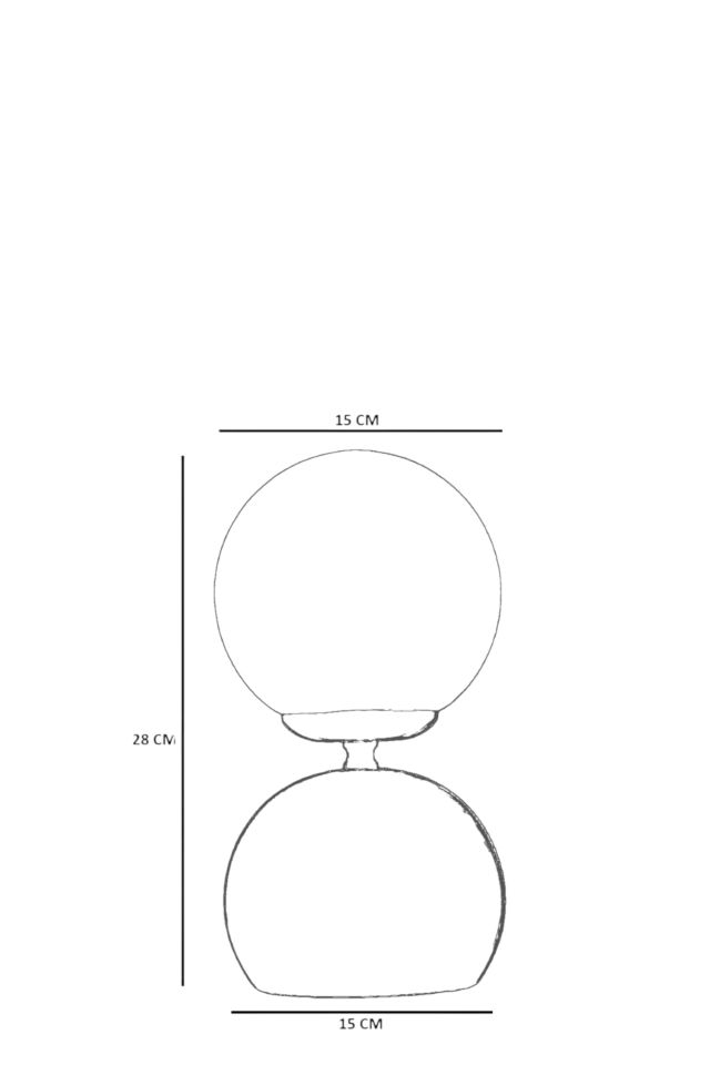 OLİVER ESKİTME KAPLAMALI BEYAZ CAMLI MASA LAMBASI