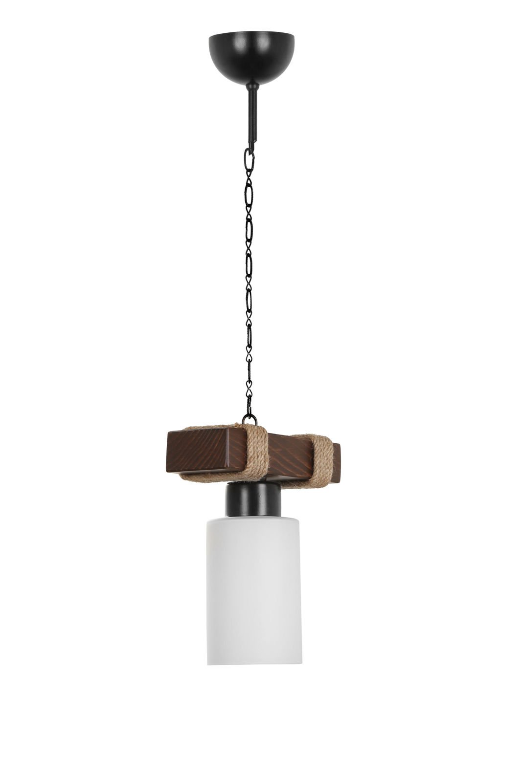 JASMİN TEKLİ AHŞAP CEVİZ SİLİNDİR OPAL CAMLI
