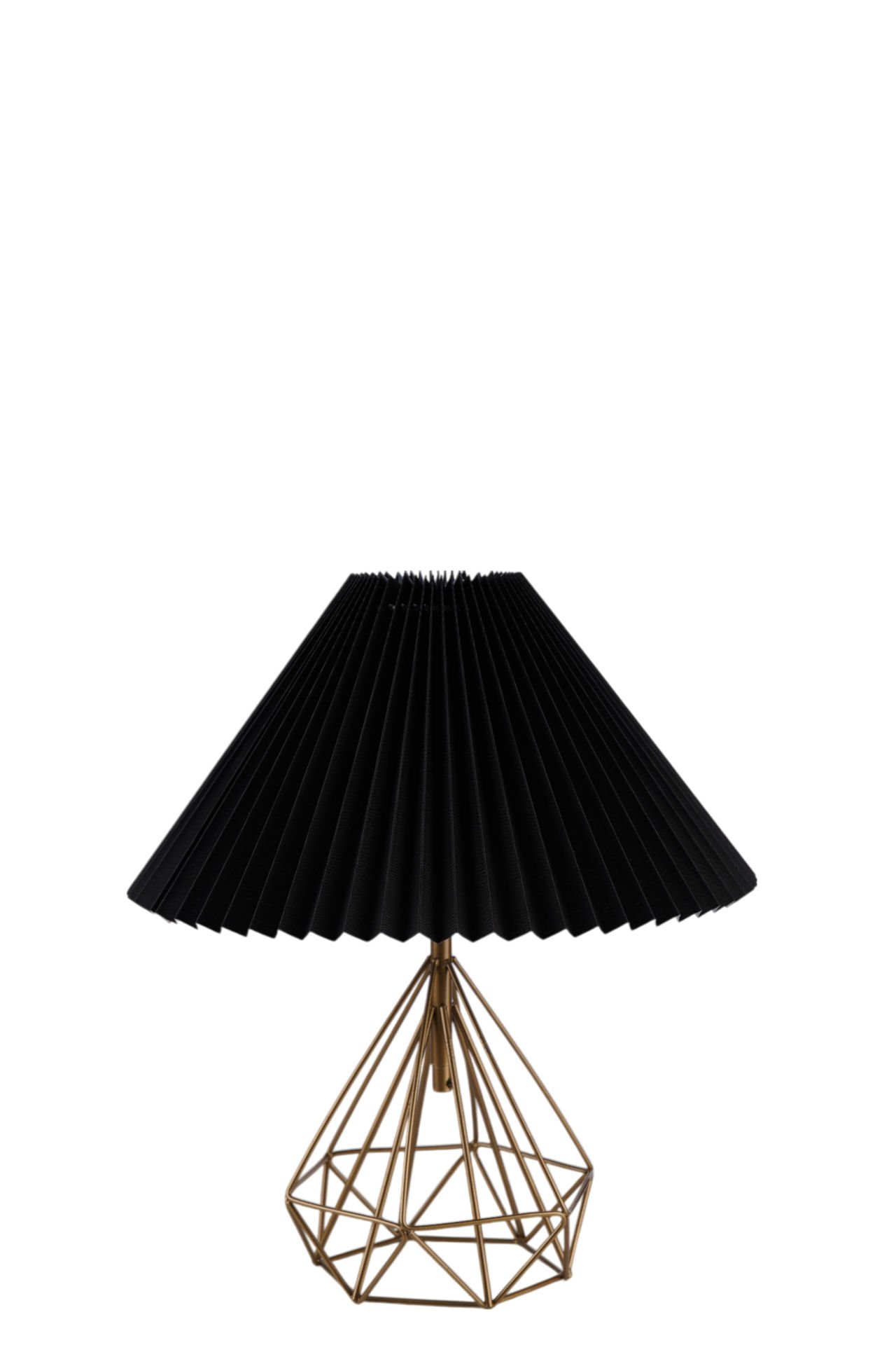 PRAMİT ESKİTME PİLELİ SİYAH MASA LAMBASI