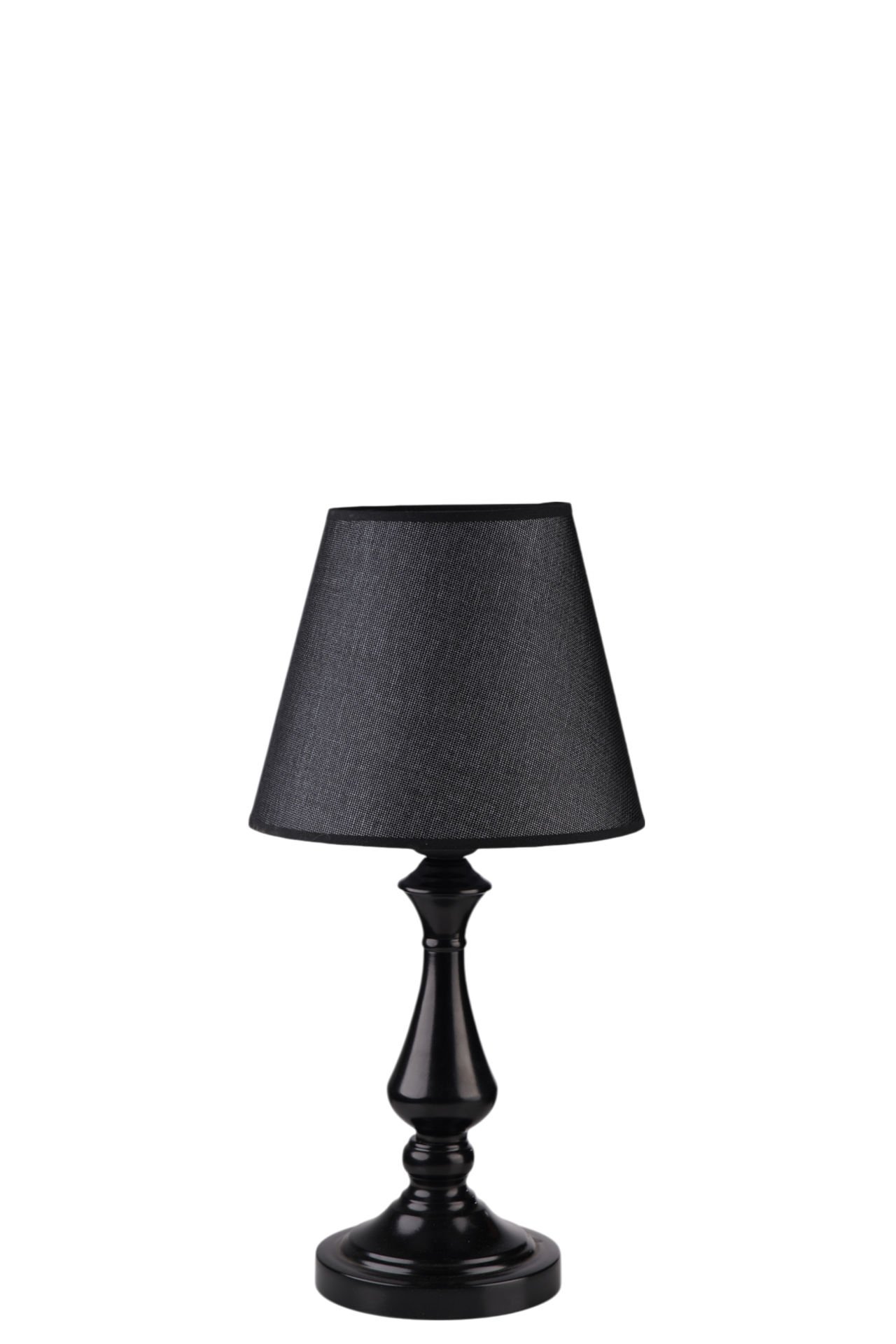 MEGAN SİYAH PRAMİT HASIR SİYAH ABAJURLU MASA LAMBASI