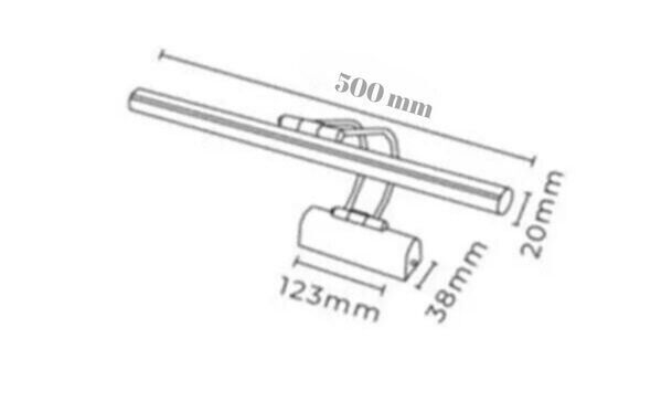 FLÜT 50 CM LEDLİ ESKİTME APLİK(PROMOSYON)