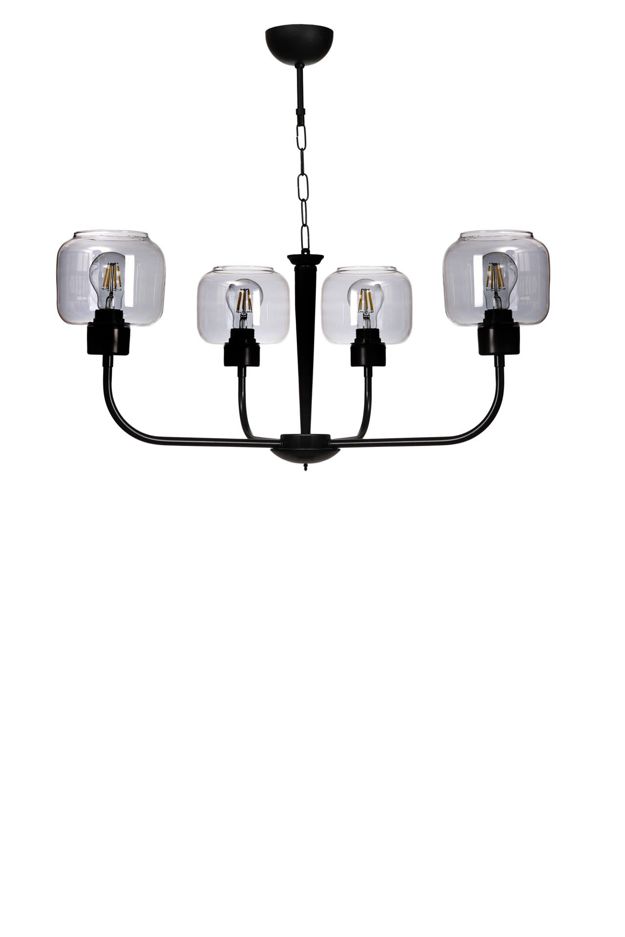 APOLLO 4 LÜ ESKİTME FÜME CAMLI AVİZE