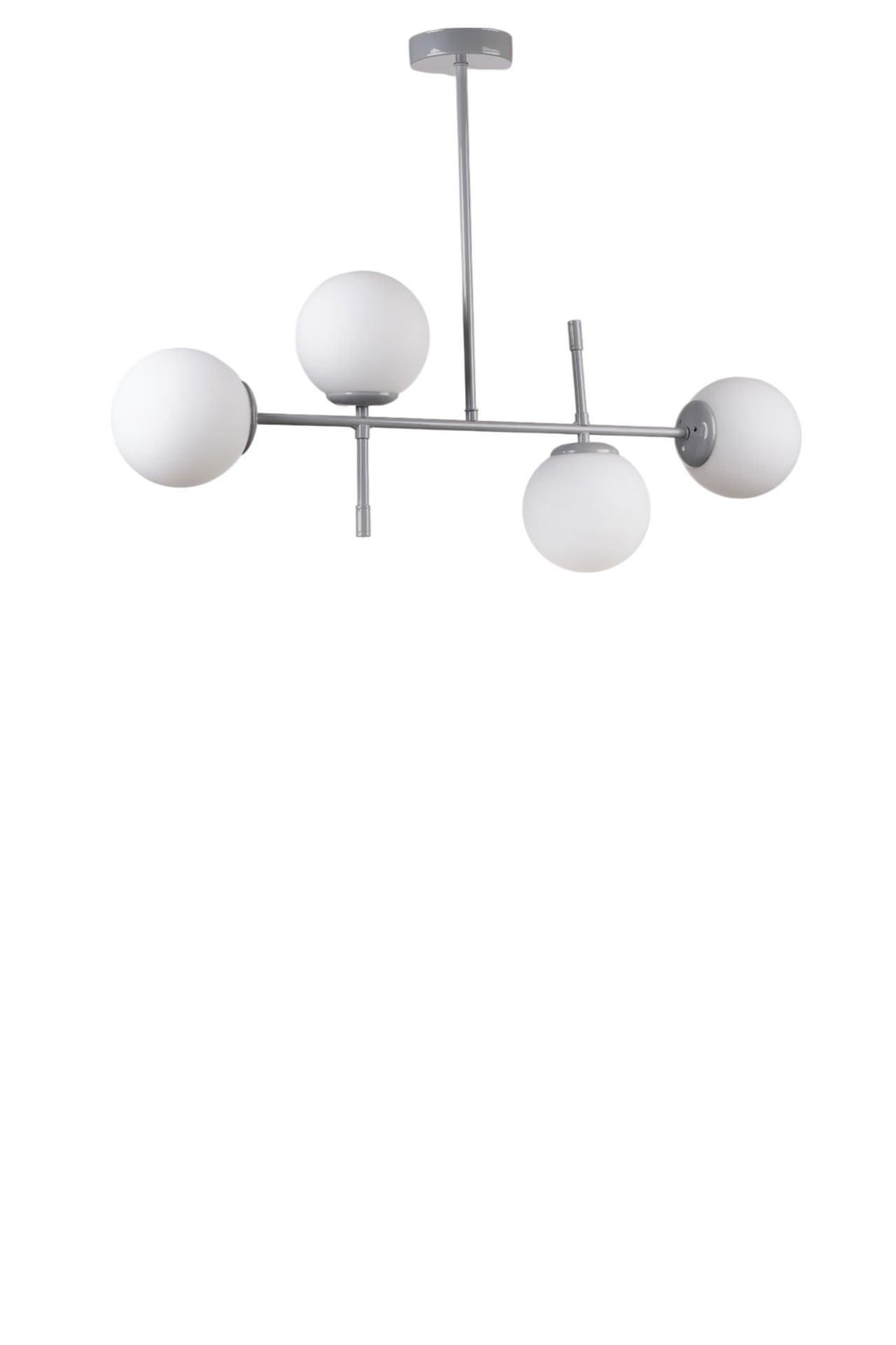 FAVORİ 4 LÜ GRİ BEYAZ CAMLI AVİZE