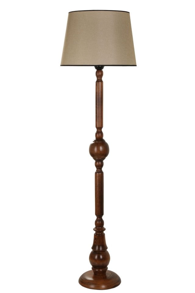 PIRIL CEVİZ LAMBADER PRAMİT KOYU HASIR ABAJURLU