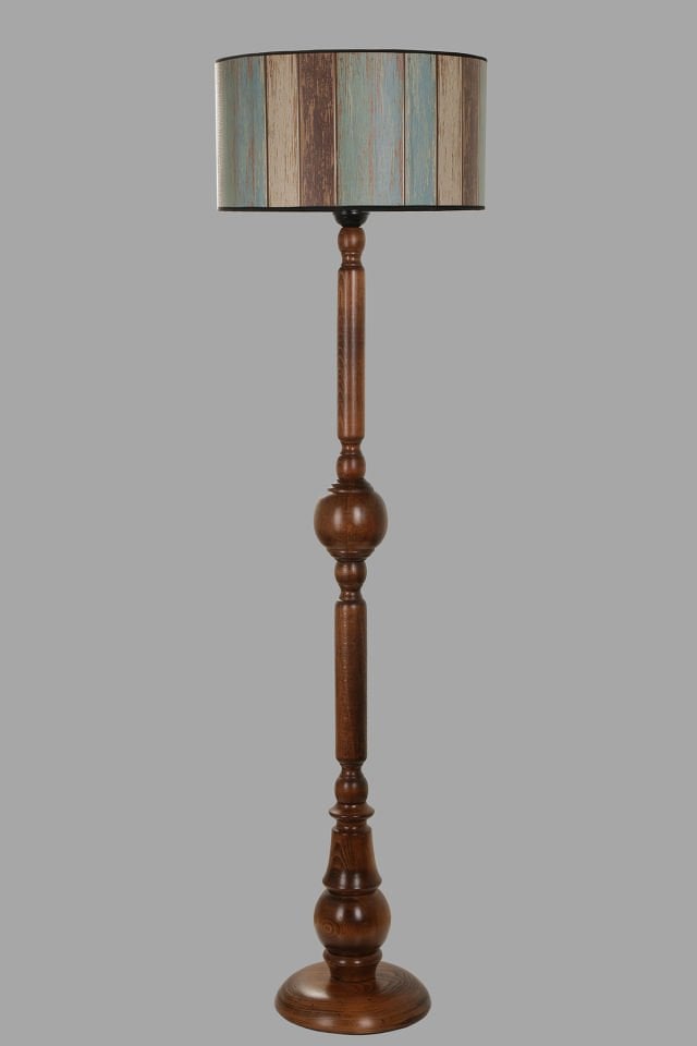 PIRIL CEVİZ LAMBADER SİLİNDİR RENKLİ ABAJURLU