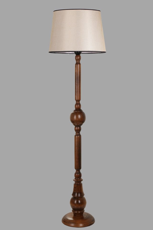 PIRIL CEVİZ LAMBADER PRAMİT AÇIK HASIR ABAJURLU