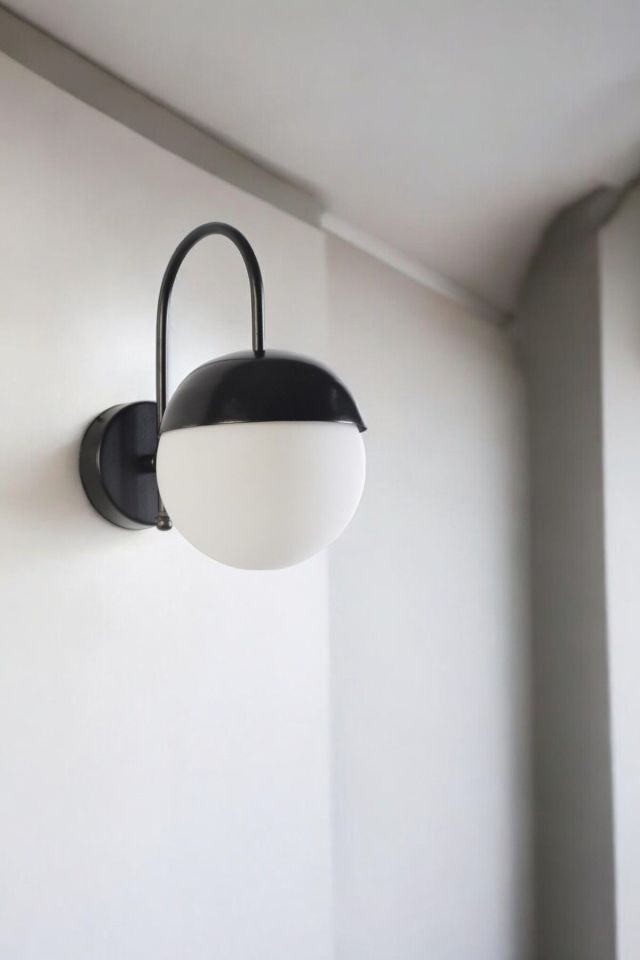 KÜRE PİLLİ SİYAH BEYAZ CAMLI APLİK