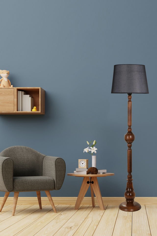 PIRIL CEVİZ LAMBADER PRAMİT HASIR SİYAH ABAJURLU