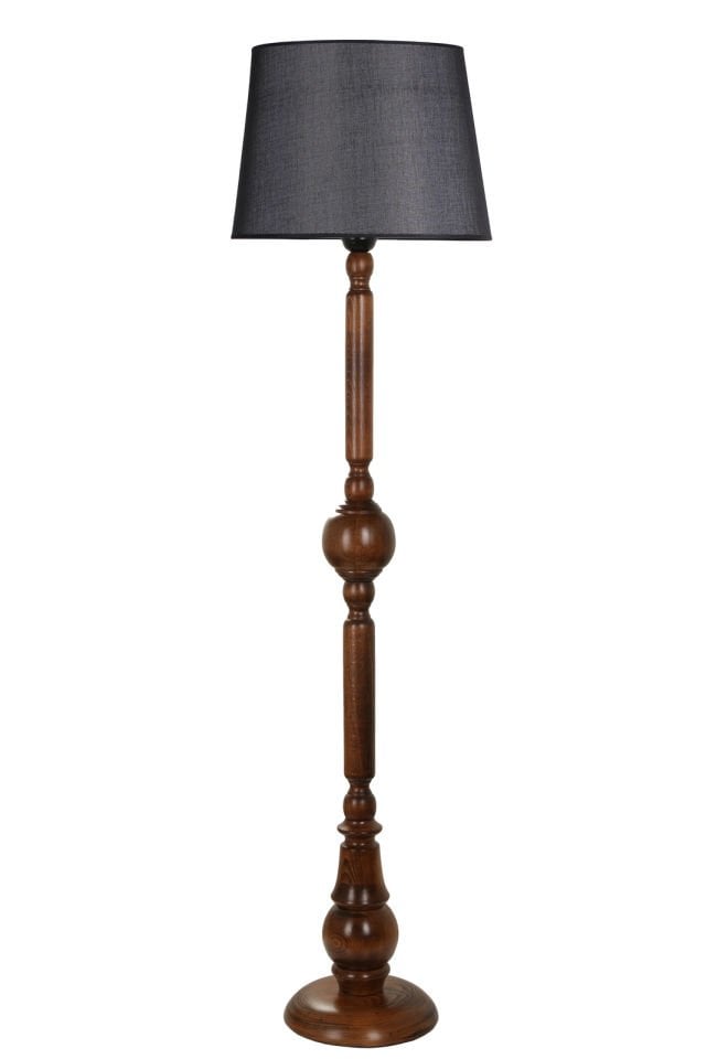 PIRIL CEVİZ LAMBADER PRAMİT HASIR SİYAH ABAJURLU