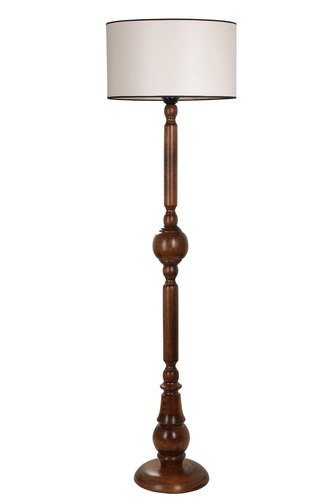 PIRIL CEVİZ LAMBADER SİLİNDİR FİNLİ KREM ABAJURLU