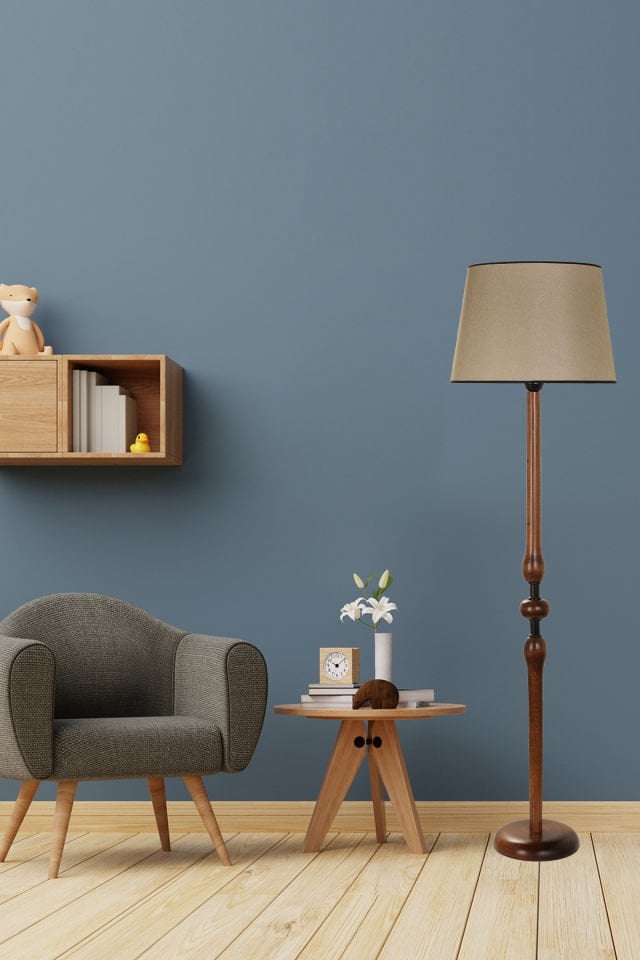 MAYIS CEVİZ LAMBADER PRAMİT KOYU HASIR ABAJURLU