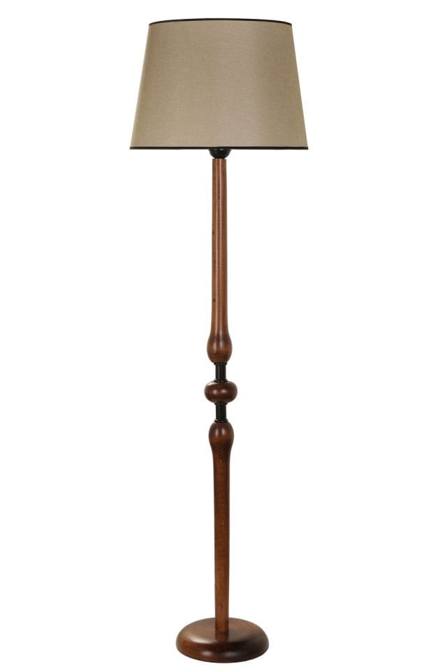 MAYIS CEVİZ LAMBADER PRAMİT KOYU HASIR ABAJURLU