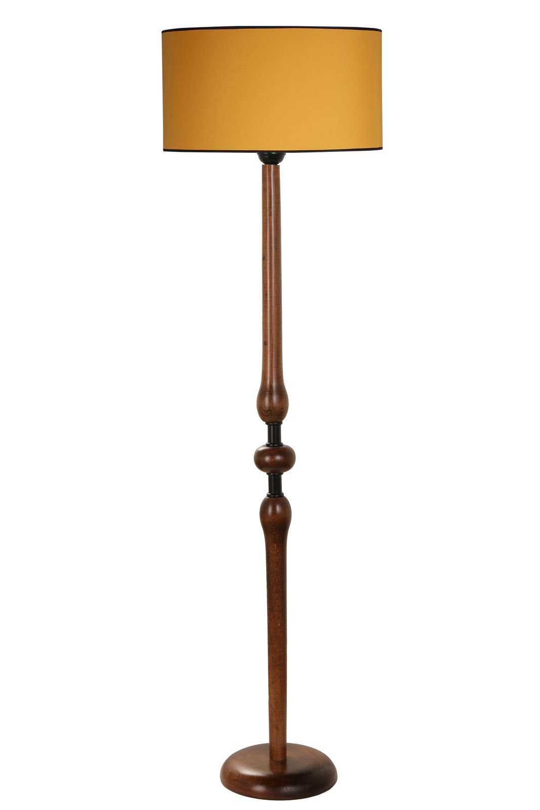 MAYIS CEVİZ LAMBADER SİLİNDİR HARDAL ABAJURLU