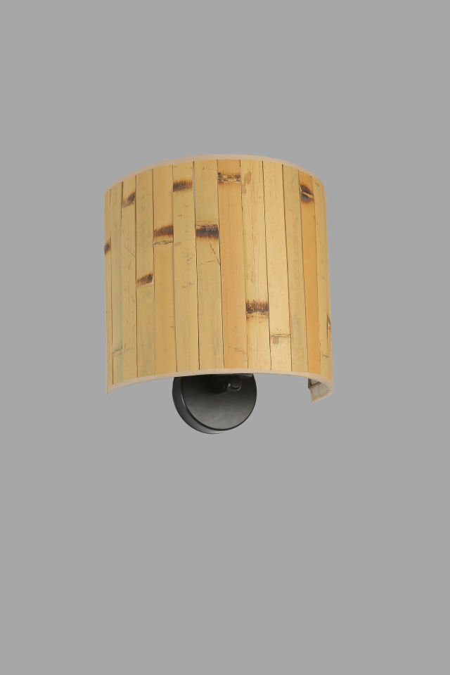 BAMBU PİLLİ 02 ABAJURLU OVAL APLİK