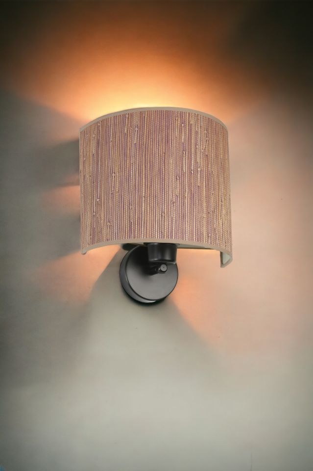BAMBU PİLLİ 04 ABAJURLU OVAL APLİK