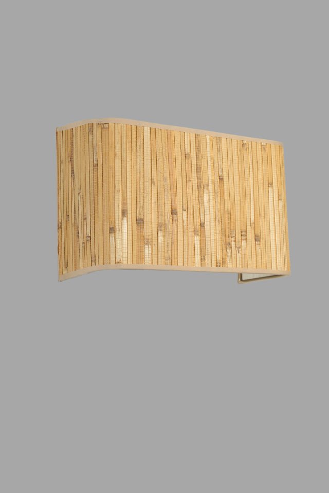 BAMBU PİLLİ 07 ABAJURLU DİKDÖRTGEN APLİK