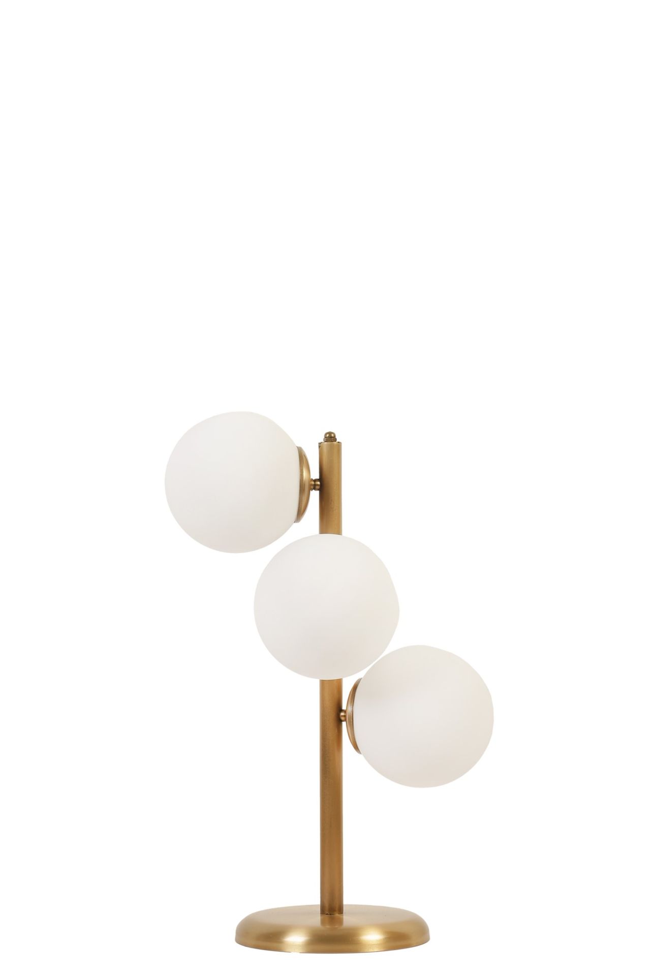 SİMAY 3 LÜ ESKİTME BEYAZ CAMLI MASA LAMBASI