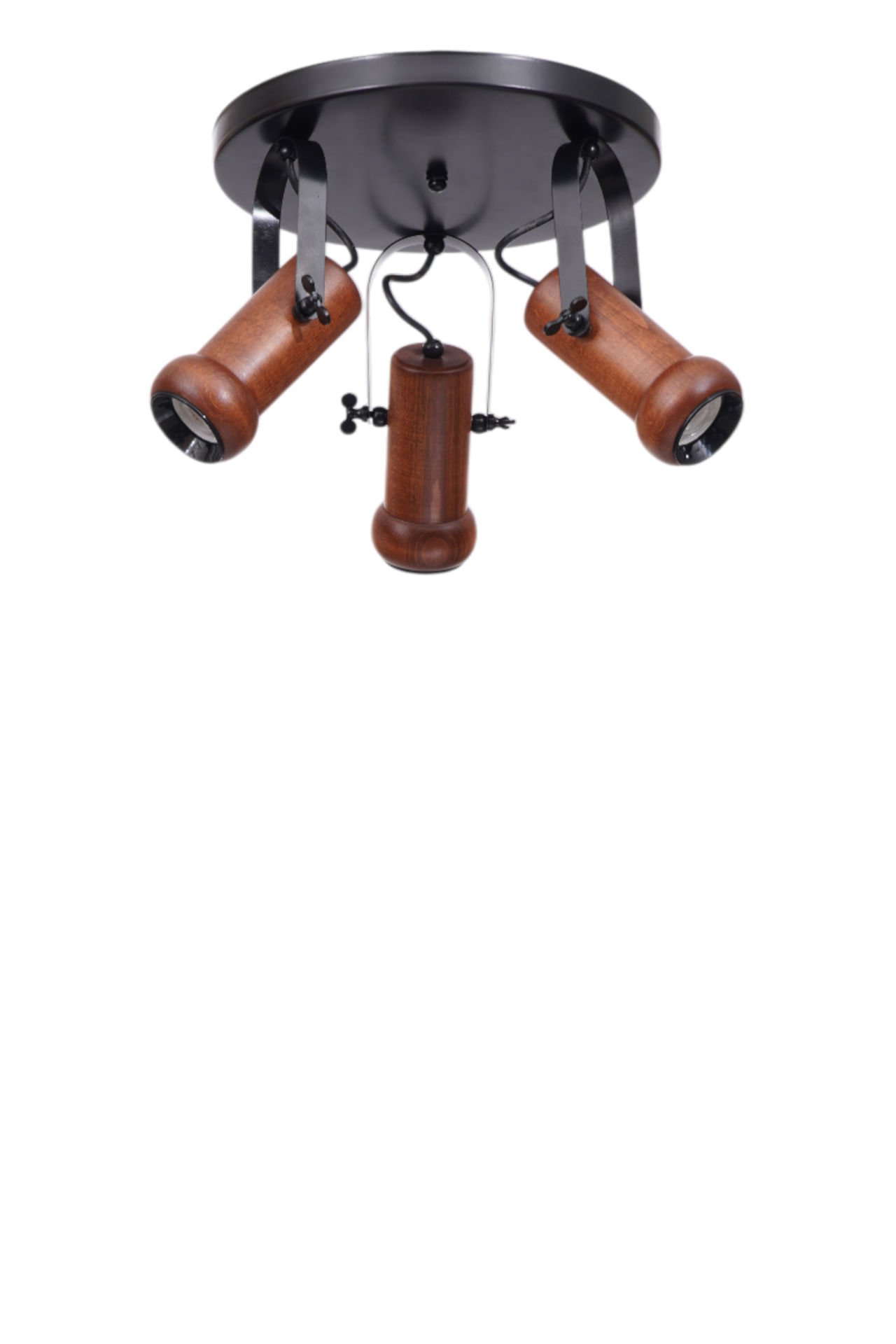 PASCAL 3 LÜ TEPSİLİ CEVİZ PLAFONYER AVİZE