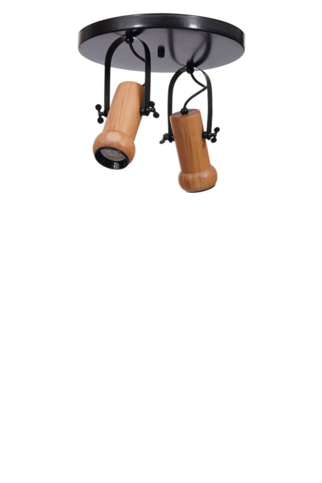 PASCAL 2 Lİ TEPSİLİ NATUREL PLAFONYER AVİZE