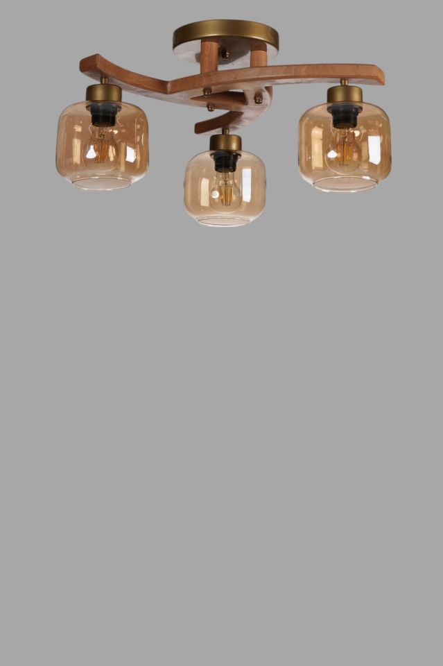 WESTON 3 LÜ NATUREL BAL CAMLI PLOFONYER AVİZE