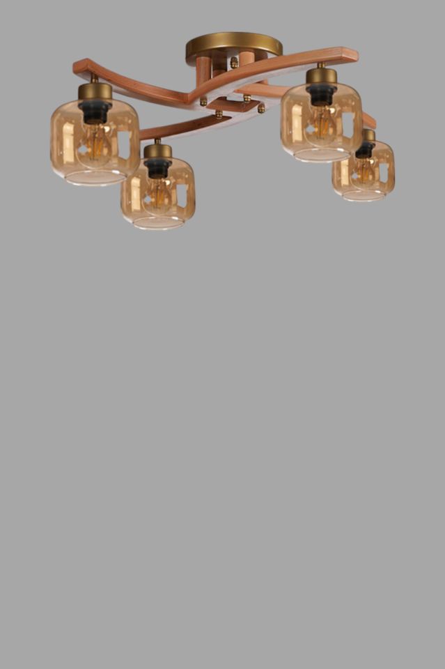WESTON 4 LÜ NATUREL BAL CAMLI PLOFONYER AVİZE