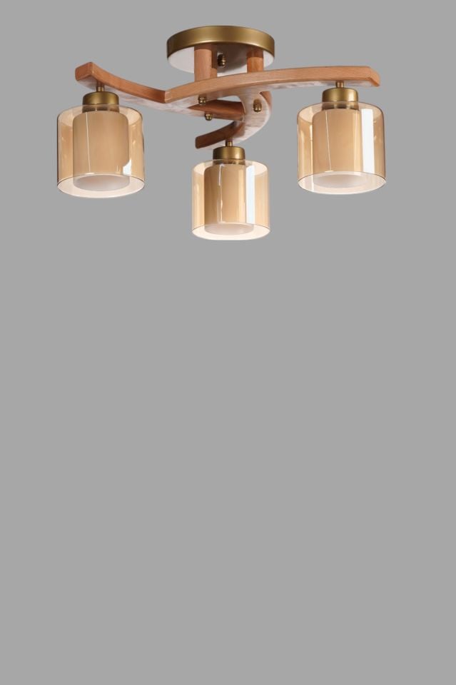 WESTON 3 LÜ NATUREL ÇİFT CAMLI PLOFONYER AVİZE