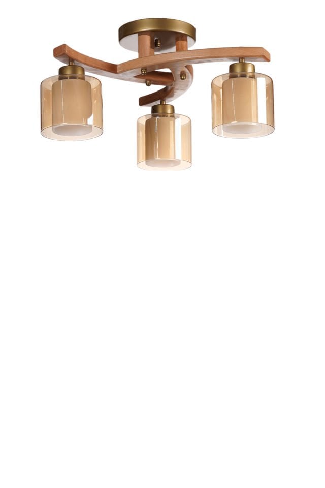 WESTON 3 LÜ NATUREL ÇİFT CAMLI PLOFONYER AVİZE