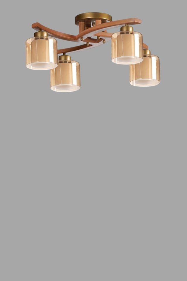 WESTON 4 LÜ NATUREL ÇİFT CAMLI PLOFONYER AVİZE