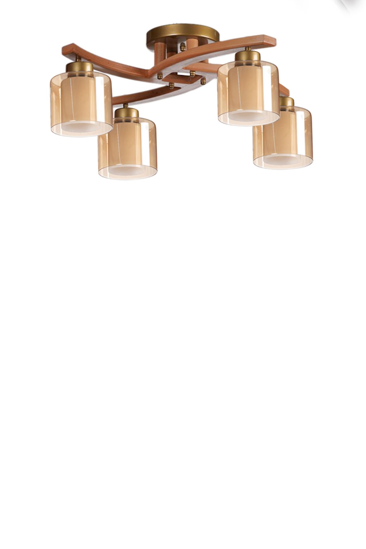 WESTON 4 LÜ NATUREL ÇİFT CAMLI PLOFONYER AVİZE
