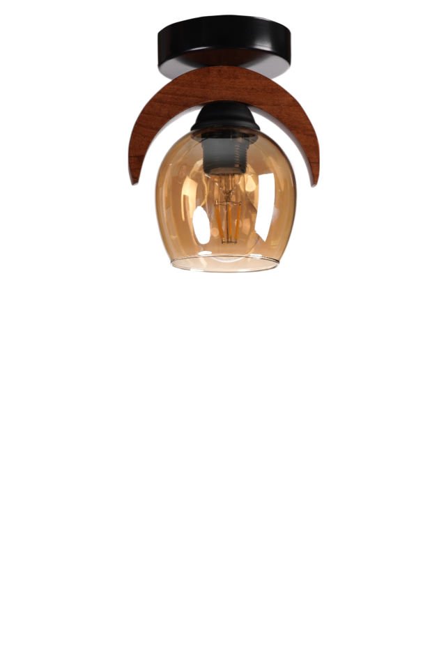 HELENA TEKLİ BAL CAMLI PLAFONYER AVİZE