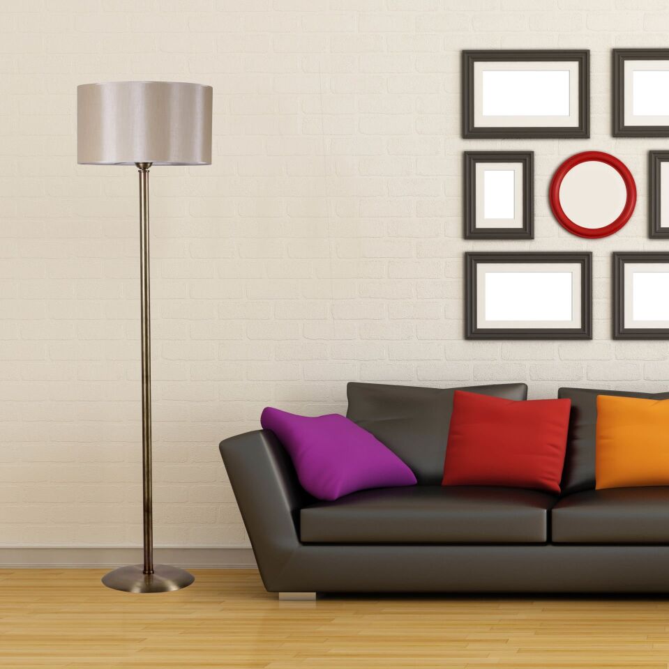 YENİ MERCAN LAMBADER ESKİTME AYAK DAİRE ACIK KREM,15-3 ABAJUR(PROMOSYON)