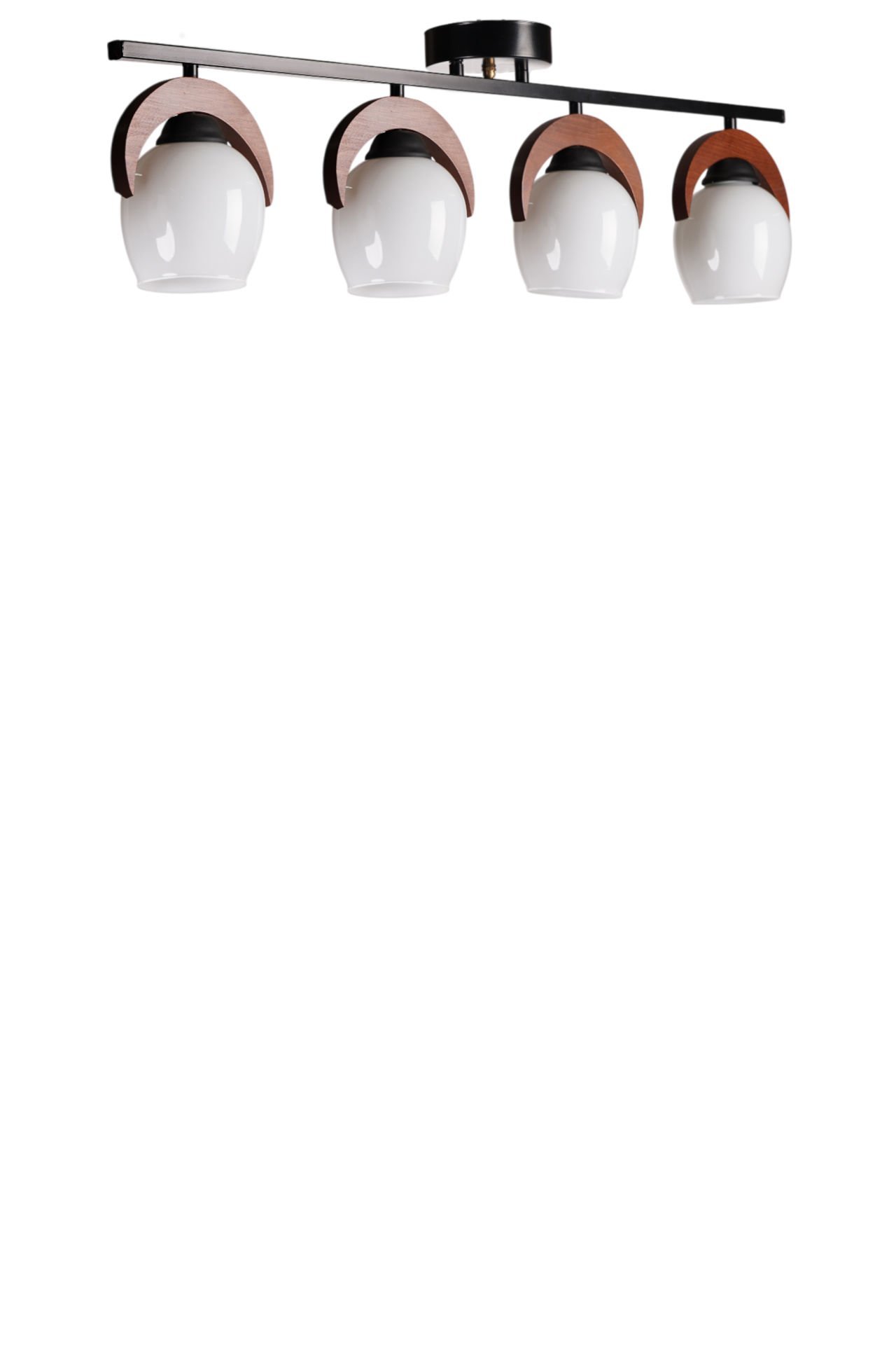 HELENA 4 LÜ SIRALI BEYAZ CAMLI PLAFONYER AVİZE