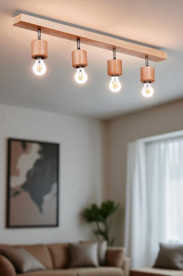 PAMELA 4 LÜ SIRALI NATUREL PLAFONYER AVİZE