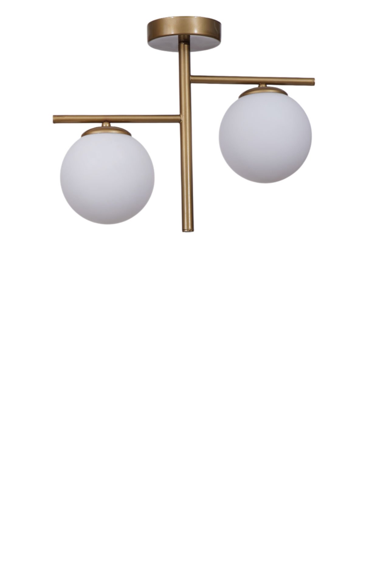 TERRA 2 Lİ ESKİTME BEYAZ CAMLI PLAFONYER AVİZE