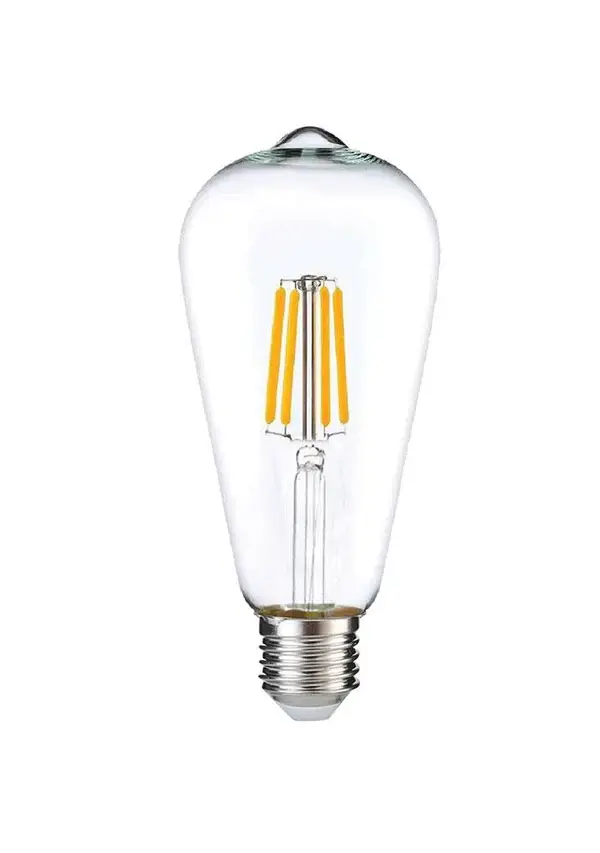 ST64 LED AMPÜL ŞEFFAF E27 6W 2700K (GÜNIŞIĞI)