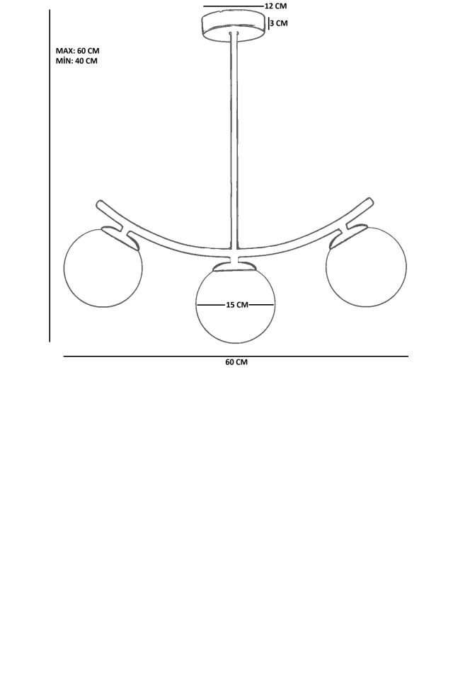 VELVET 3 LÜ ESKİTME BAL CAMLI PLAFONYER AVİZE